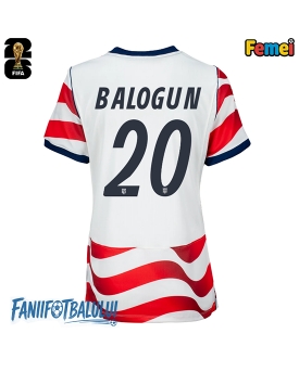 Statele Unite Folarin Balogun #20 Echipament de Fotbal Replică Mondial 2026 Femei Acasa Statele Unite Folarin Balogun #20 Echipament de Fotbal Replică Mondial 2026 Femei Acasa